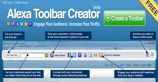 create Alexa toolbar
