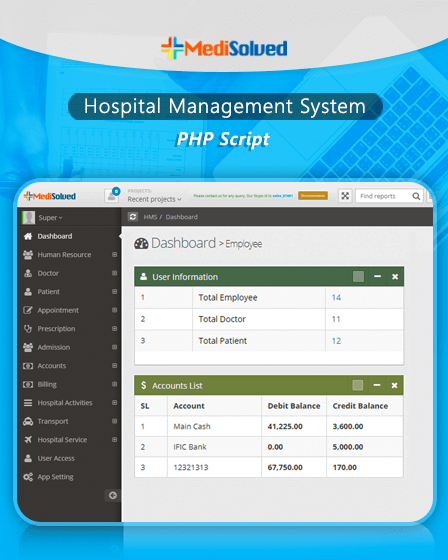 Medisolved Hospital Management System PHP Script InkThemes