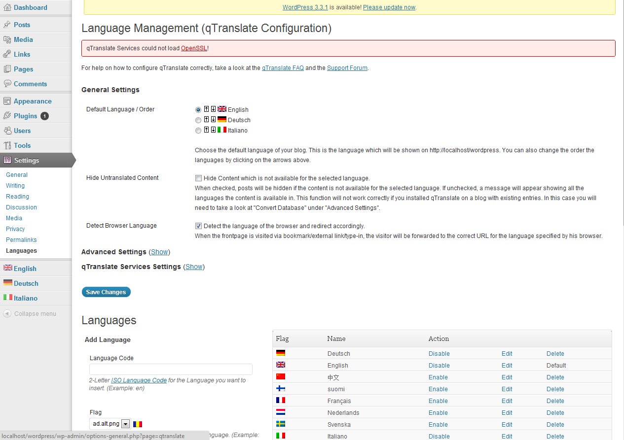 q-translate configuration