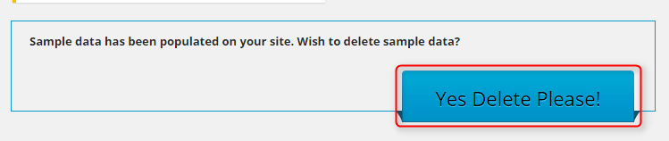 delete sample data option