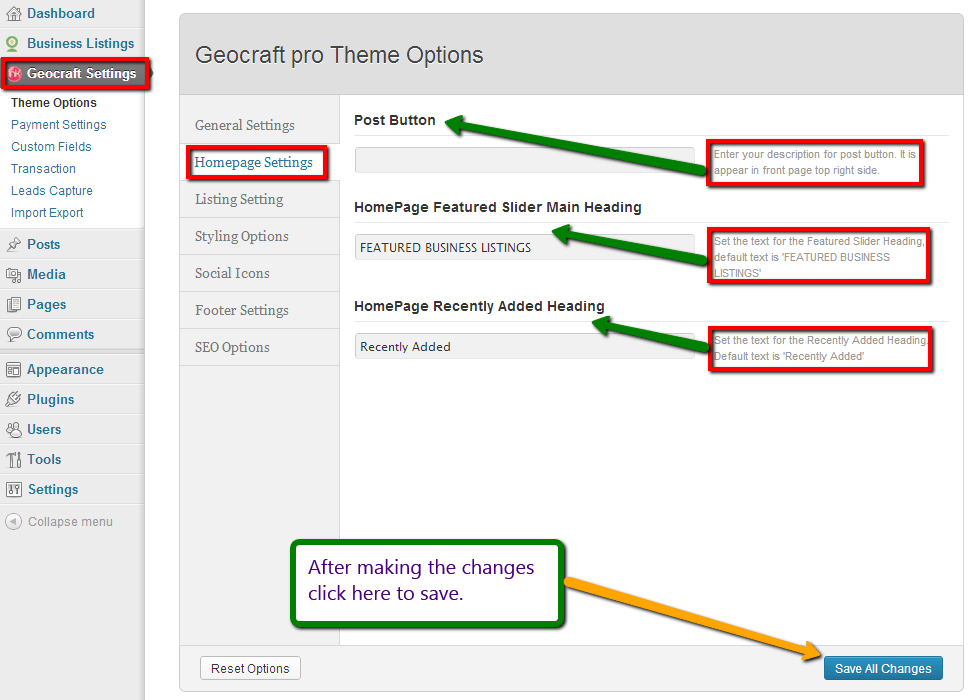 Customize Home page settings 