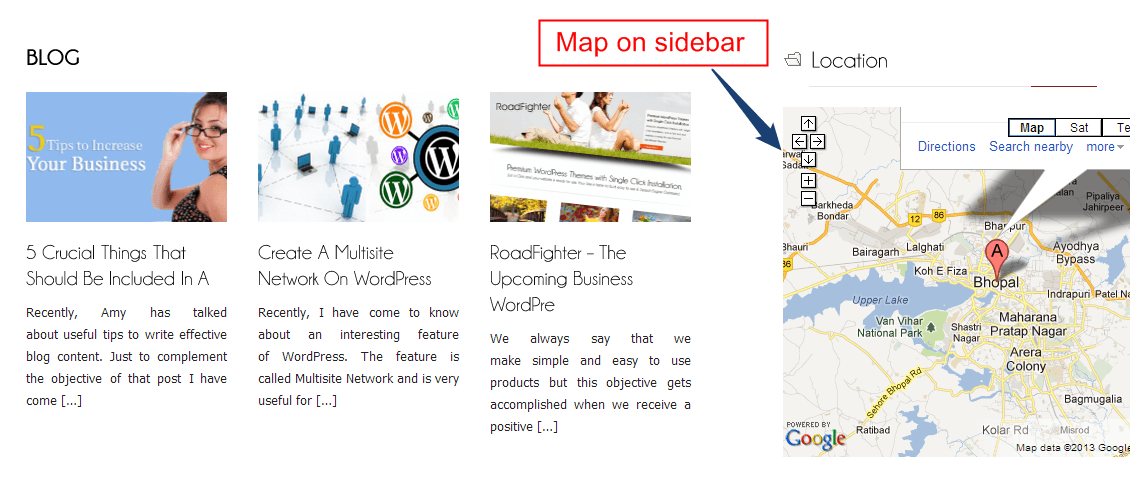 Inserting a Google map
