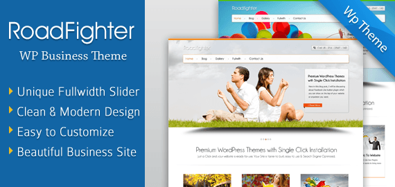 ROADFIGHTER - FULL WIDTH SLIDER WORDPRESS THEME