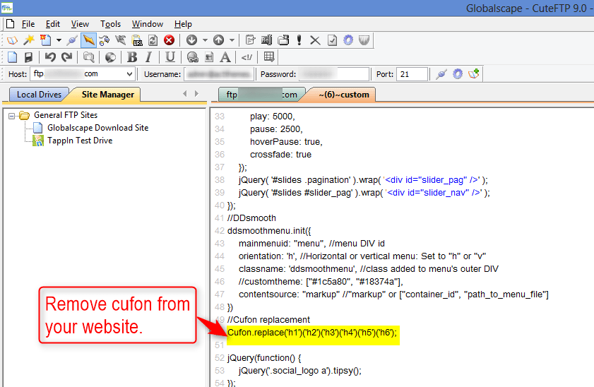 cufon code 