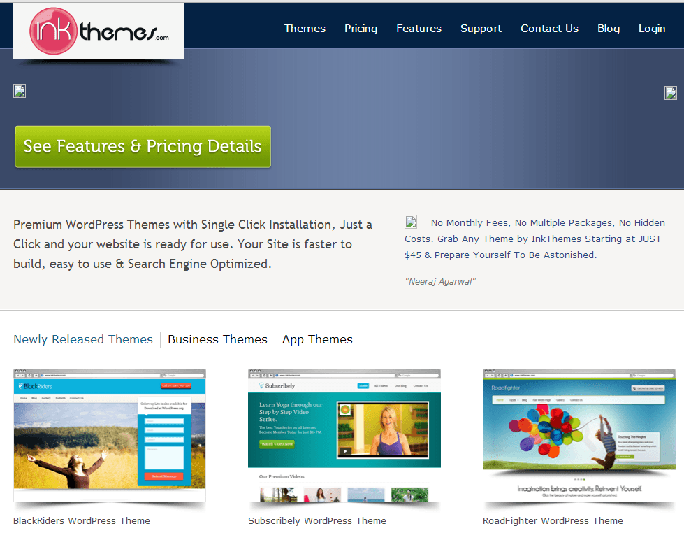 inkthemes webpage