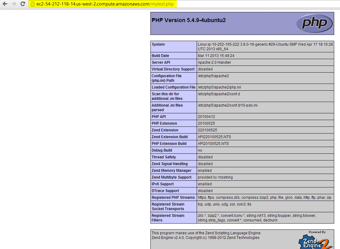 run mytest.php file