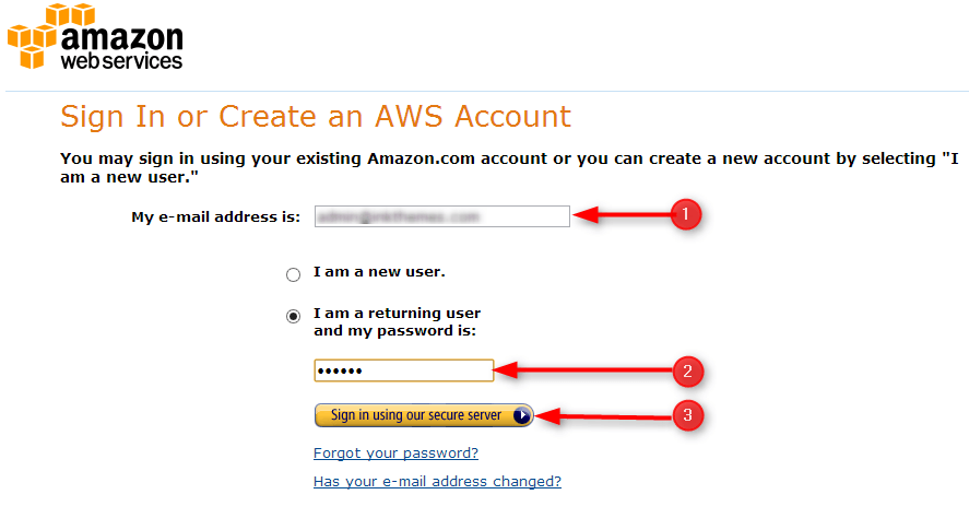 login into Amazon account