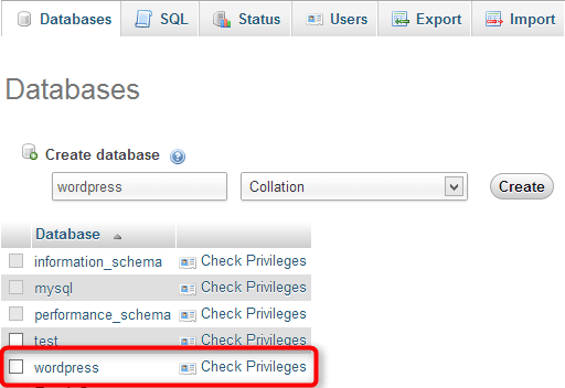 database is created