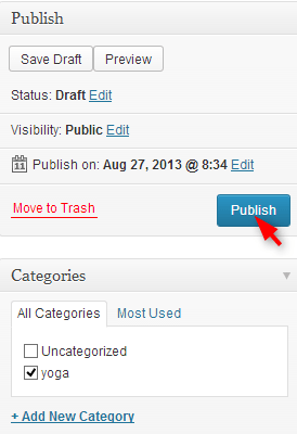 step to publish post