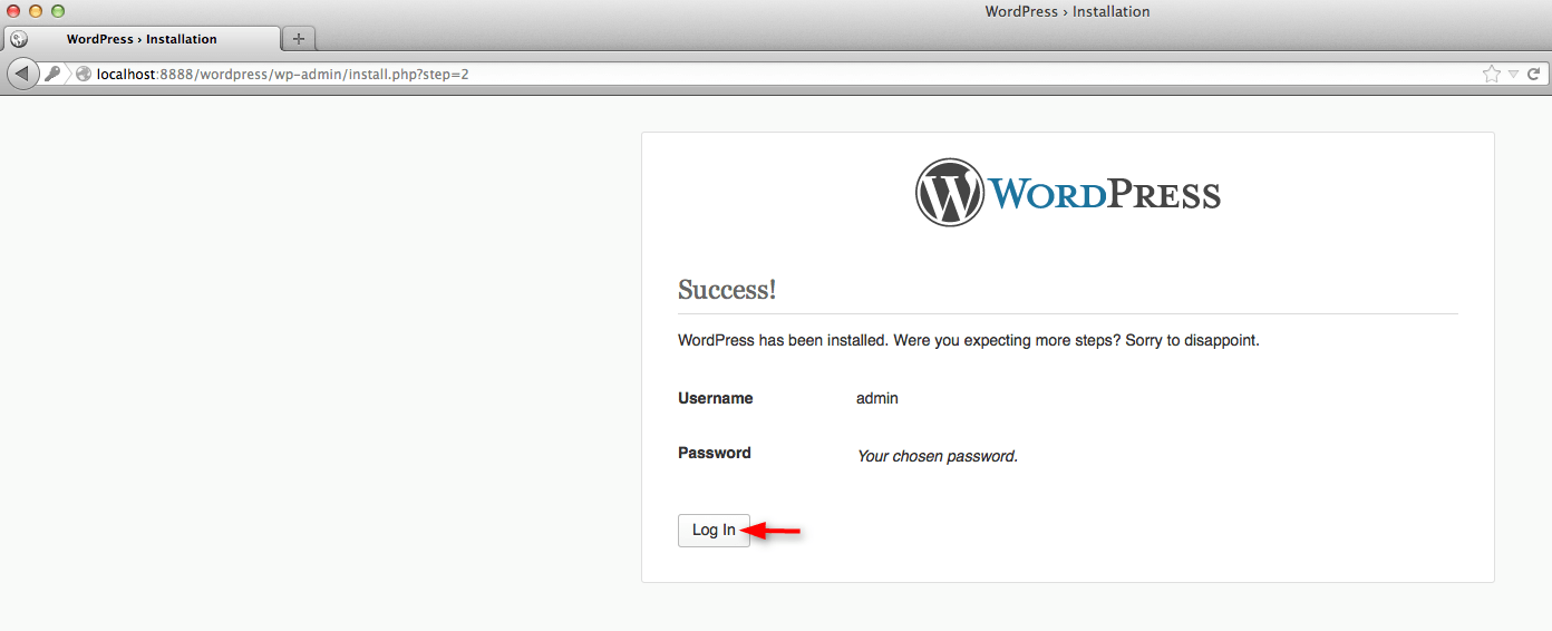 get login in WordPress site