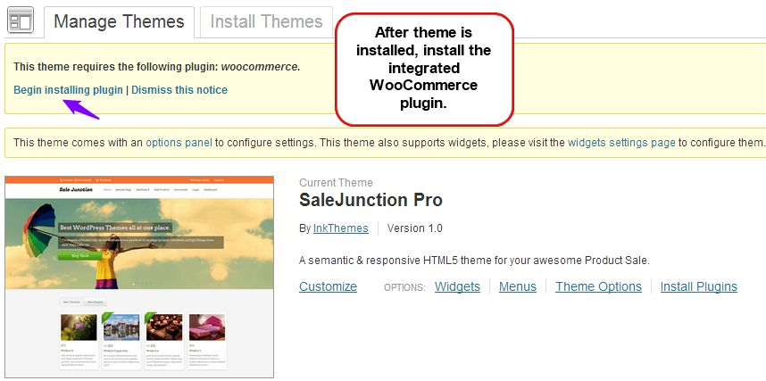 install WooCommerce plugin on SaleJunction