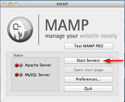 click on start servers