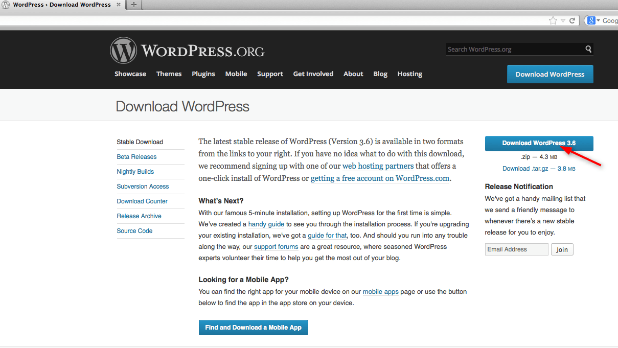 wordpress.org site