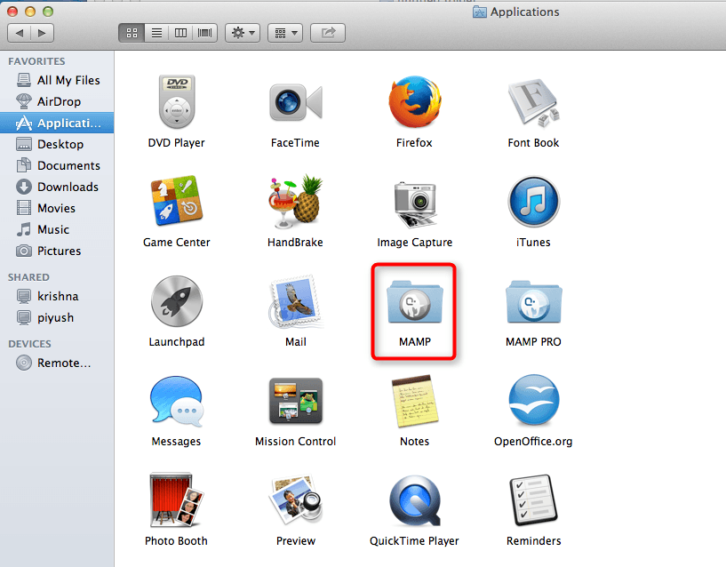 MAMP folder