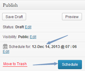 Scheduled a Blog Post in WordPress