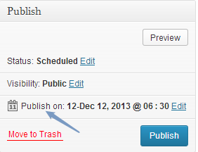 Scheduled a Blog Post in WordPress