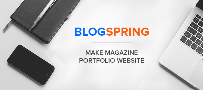 BlogSpring - Make Magazine Portfolio Website With WordPress Best Magazine Theme Tutorial