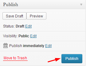 publish button