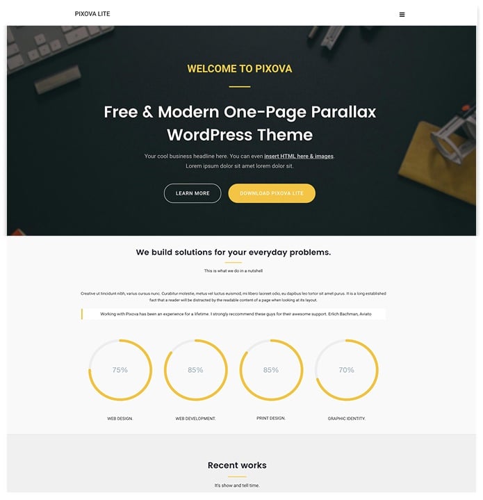 Pixova WordPress Theme