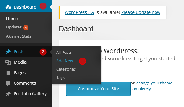 WordPress Dashboard