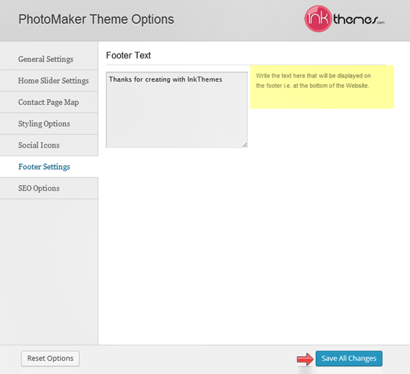 Footer setting tutorial