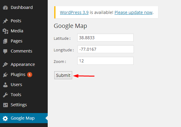 activate google map plugin and use