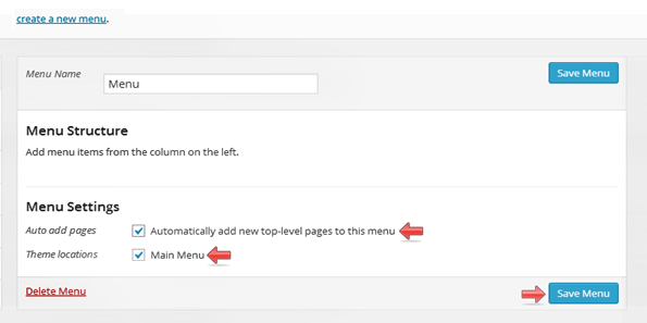 menu structure