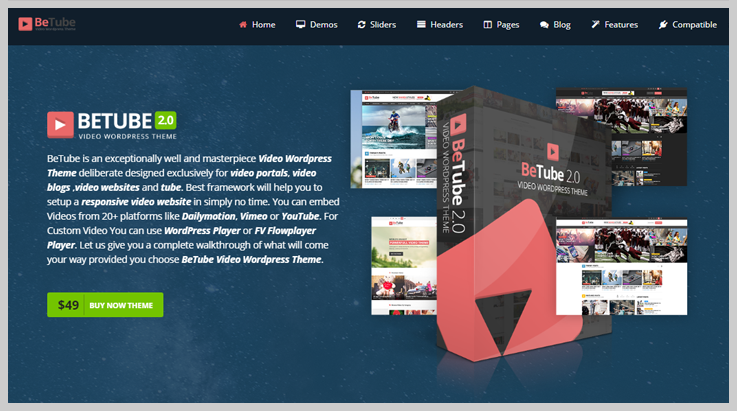 Betube - Video WordPress Themes