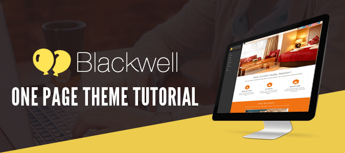 BlackWell WordPress One Page Theme Tutorialf