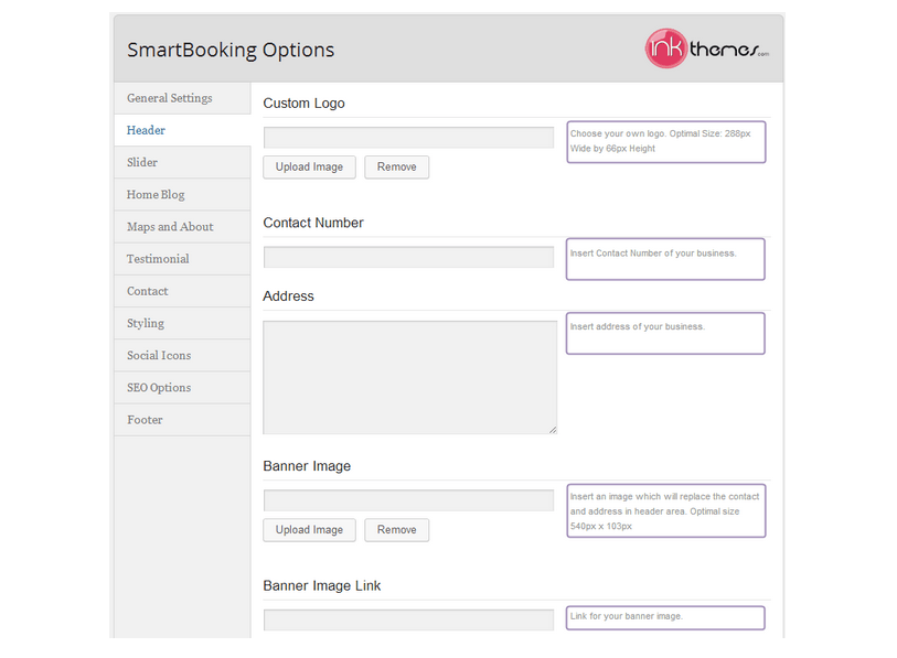 SmartBooking WordPress Theme Documentation