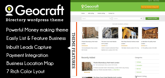 GEOCRAFT V2 - BUSINESS DIRECTORY WORDPRESS THEME