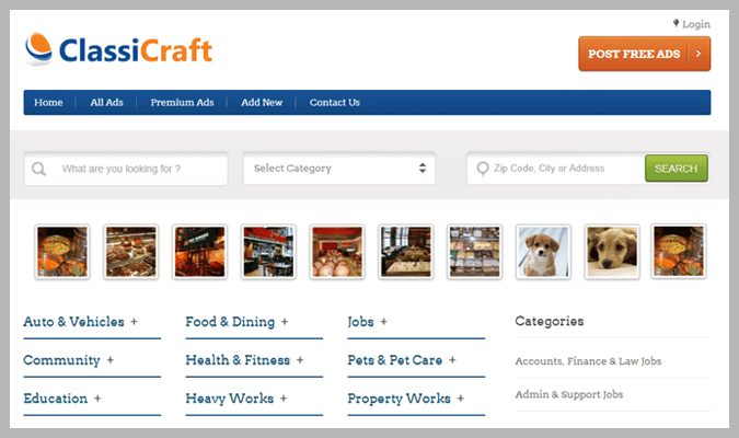 classicraft theme for directory websites