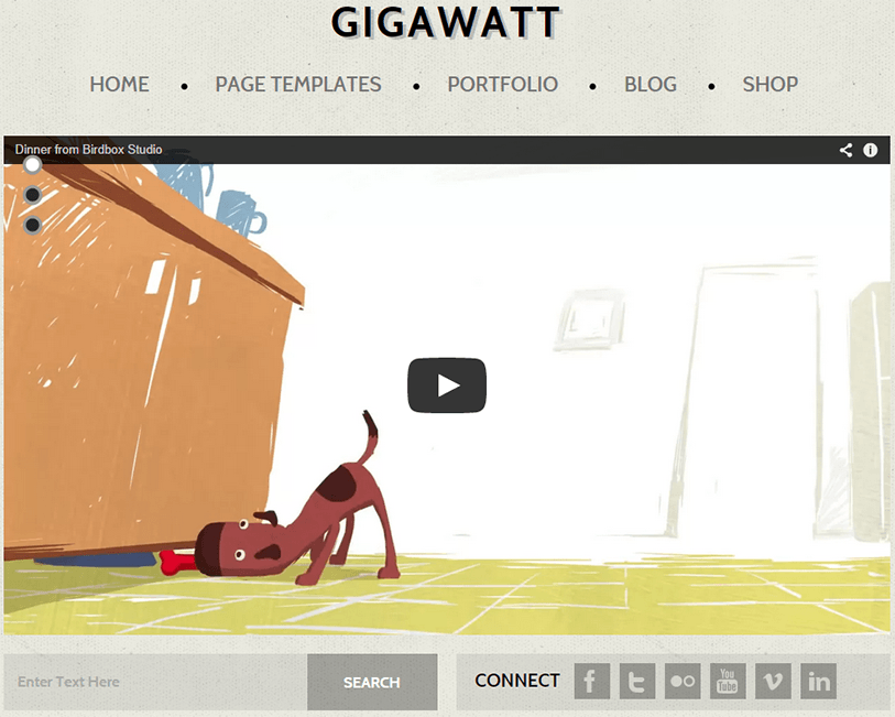 GigaWatt - video wordpress theme