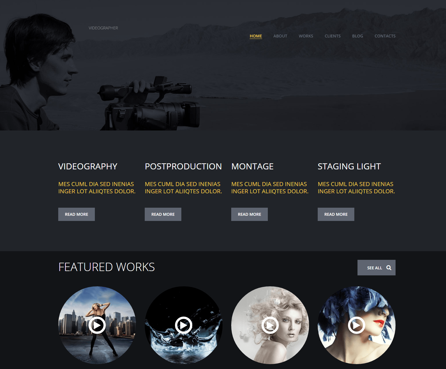 videographer wordpress theme