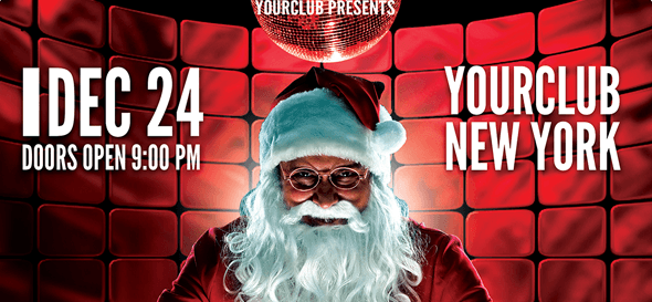 Flyer template - christmas event and party