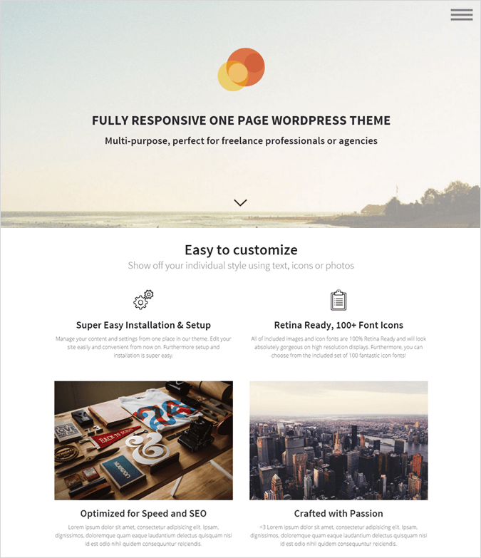Prollective Best Responsive One Page WordPress Theme