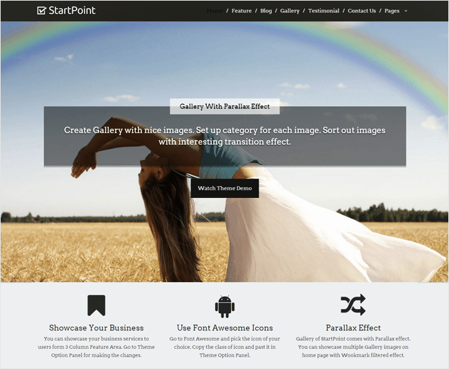 StartPoint Best Responsive One Page WordPress Theme