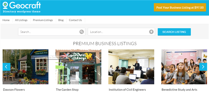 geocraft - directory wordpress theme