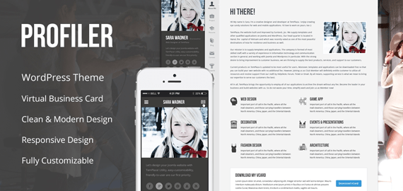 resume wordpress theme with vcard inkthemes
