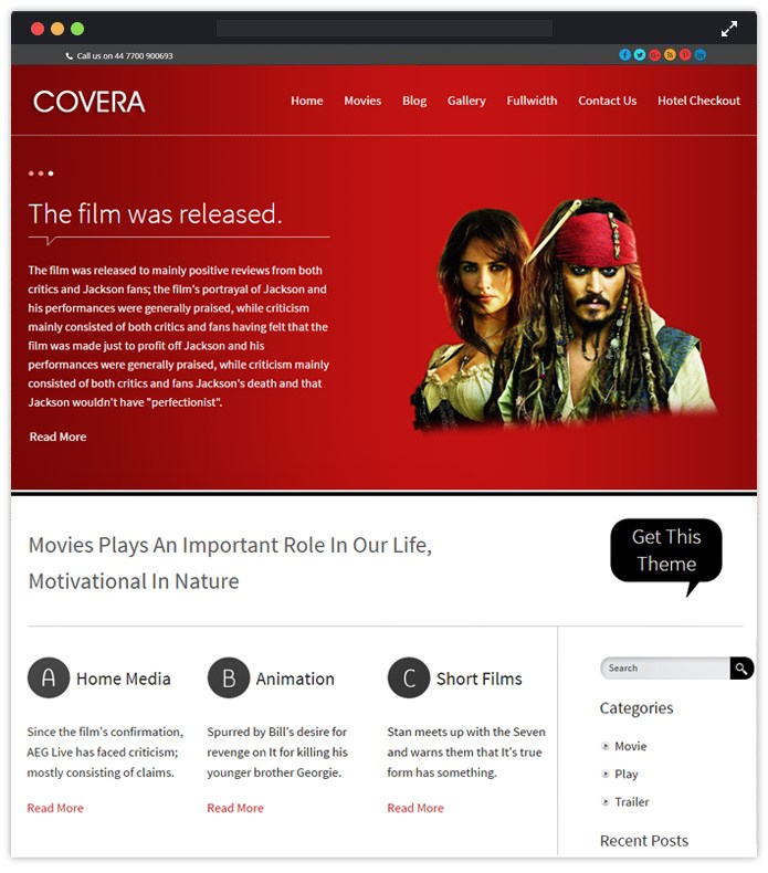 Covera- Beautiful Responsive WordPress Themes