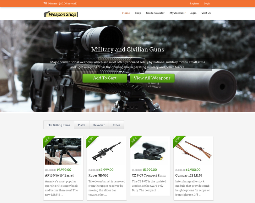 weaponshop wp theme