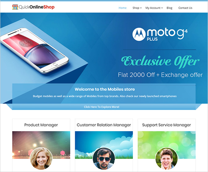 QuickOnlineShop WordPress Theme