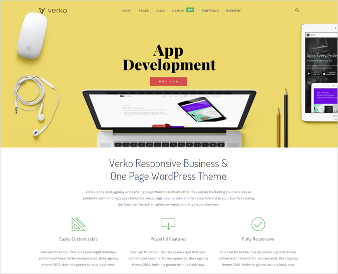 Verko WordPress Landing Pages