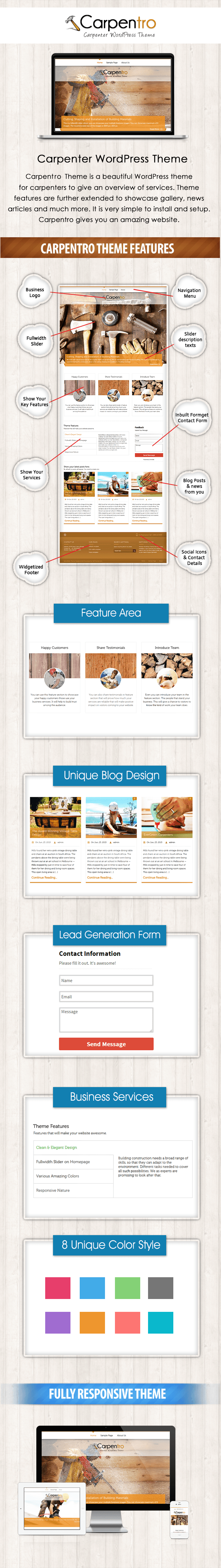 wordpress theme for carpenters