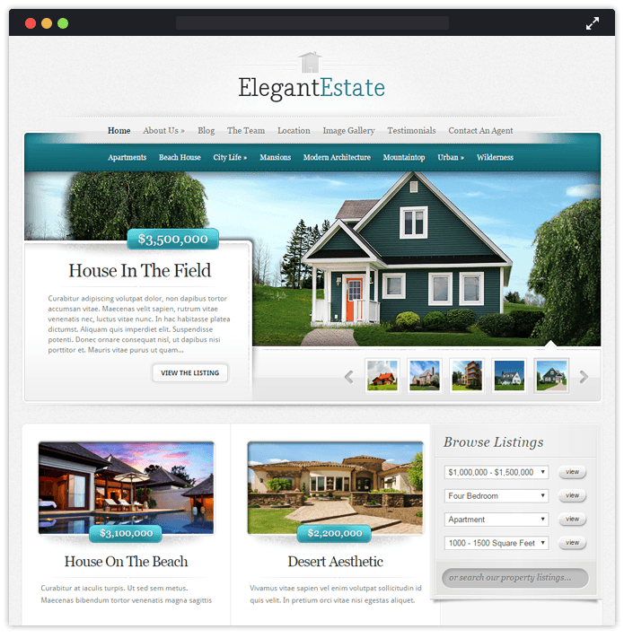 ElegantEstate WordPress Theme