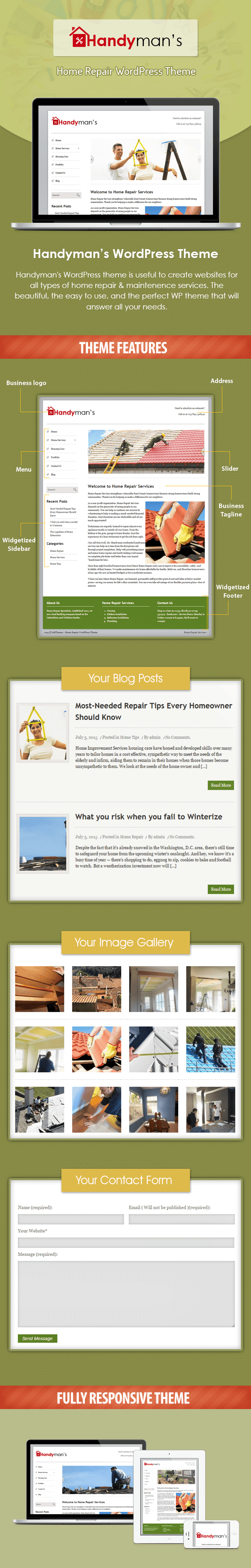 handyman - home repair and maintenence business wordpress theme