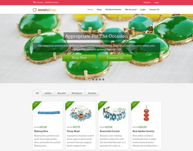 jewelry shop wp theme