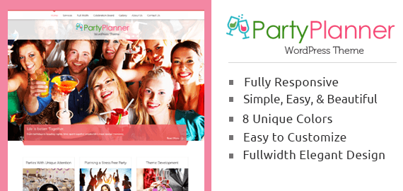 PARTYPLANNER - PARTY EVENT PLANNER WORDPRESS THEME