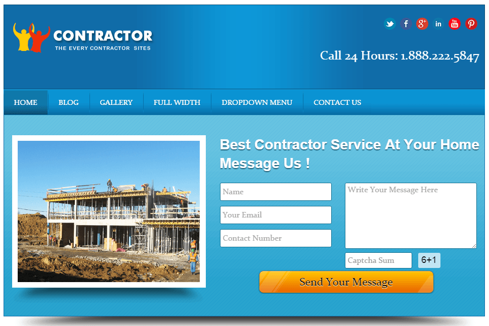 real estate contractor wordpress theme