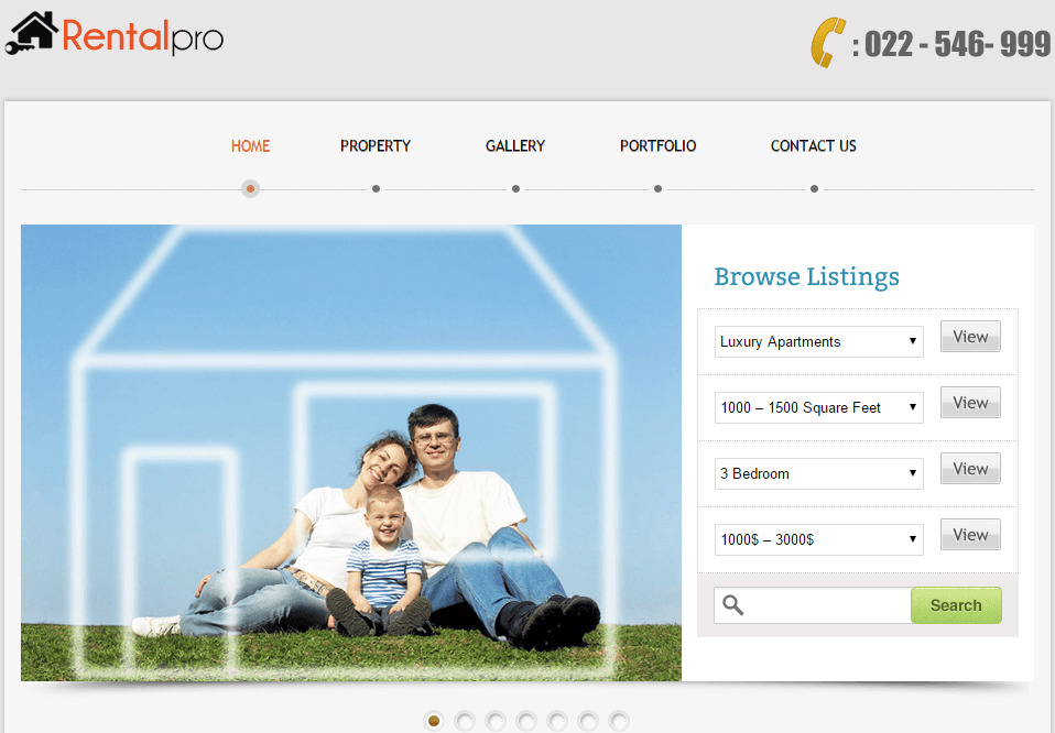 rental property listing wordpress theme